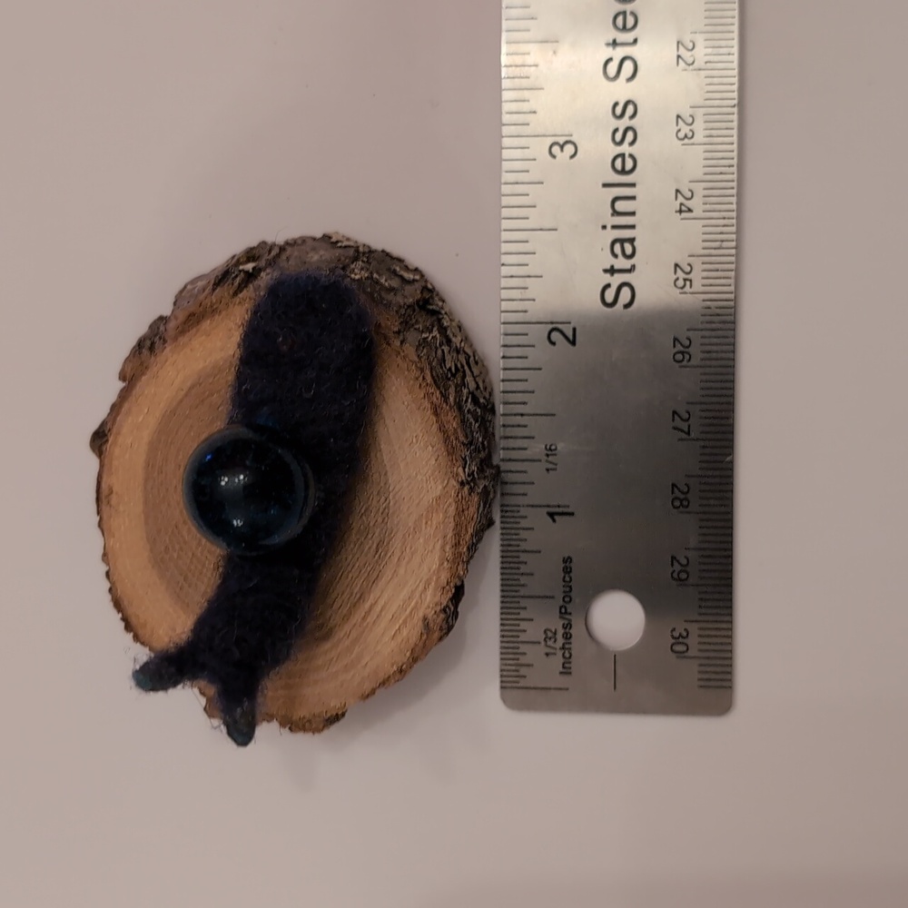 Felt Snail With Marble Shell - Picture 3 of 3